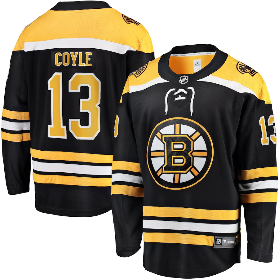 Men's Boston Bruins Charlie Coyle #13 Black Jersey